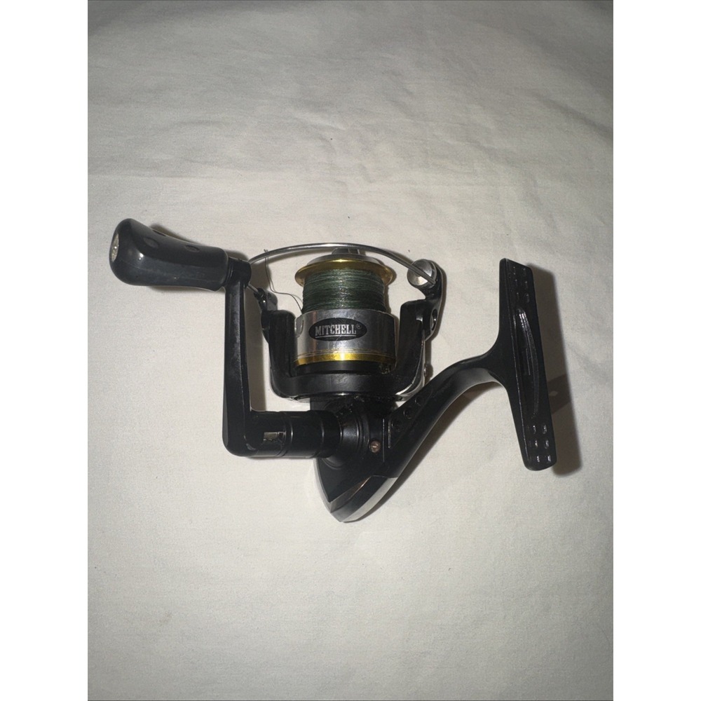 Vintage Mitchell Advanta MA1000 Spinning Fishing Reel Spooled With Braided Line